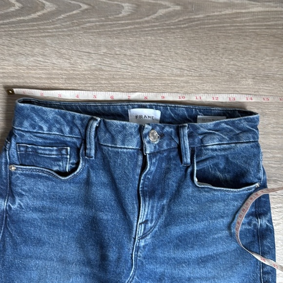 Frame Denim Le Crop Mini Boot Jeans  Huntdale LCMBRA118 Flare Leg Raw Hem - Picture 7 of 12